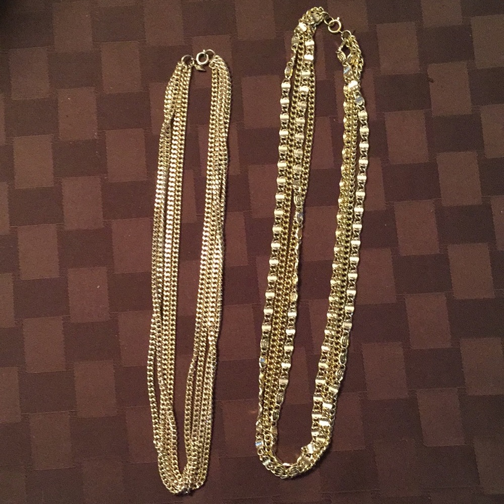 Signed Sarah Coventry Gold Necklaces